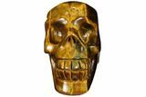 Polished Tiger's Eye Skull - Crystal Skull #111818-2